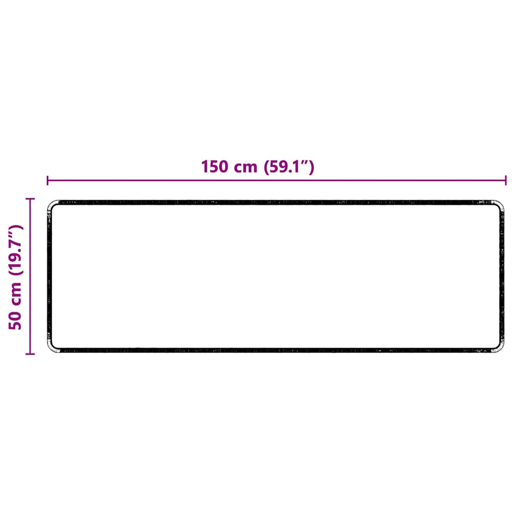 Runner din covor Gri 50 x 150 cm 100% Polipropilenă Tuft GartenMobel Dekor