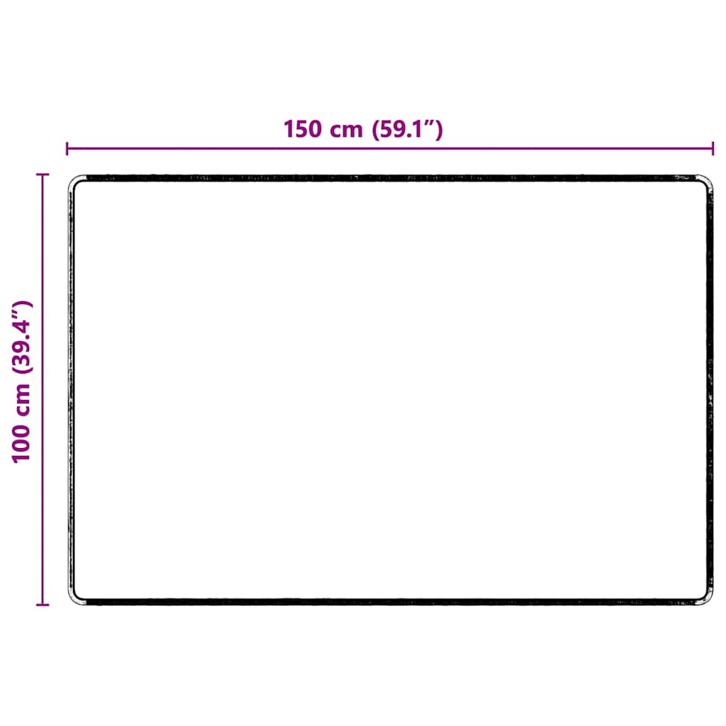 Runner din covor Negru 100 x 150 cm 100% Polipropilenă Tuft GartenMobel Dekor