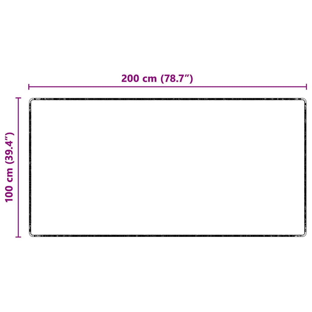 Runner din covor Negru 100 x 200 cm 100% Polipropilenă Tuft GartenMobel Dekor