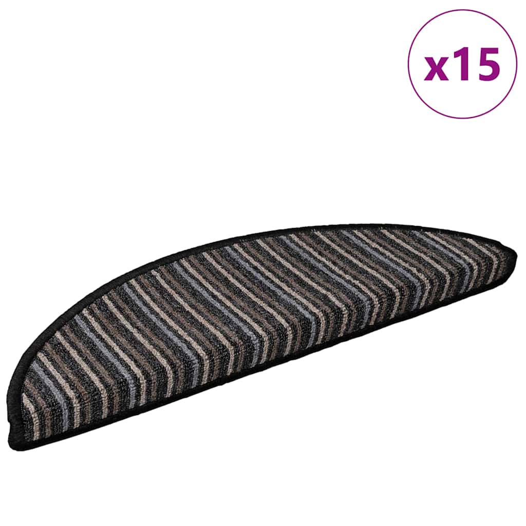 Mochete autocolante pentru scară 15 pcs Antracit 56 x 17 x 3 cm GartenMobel Dekor