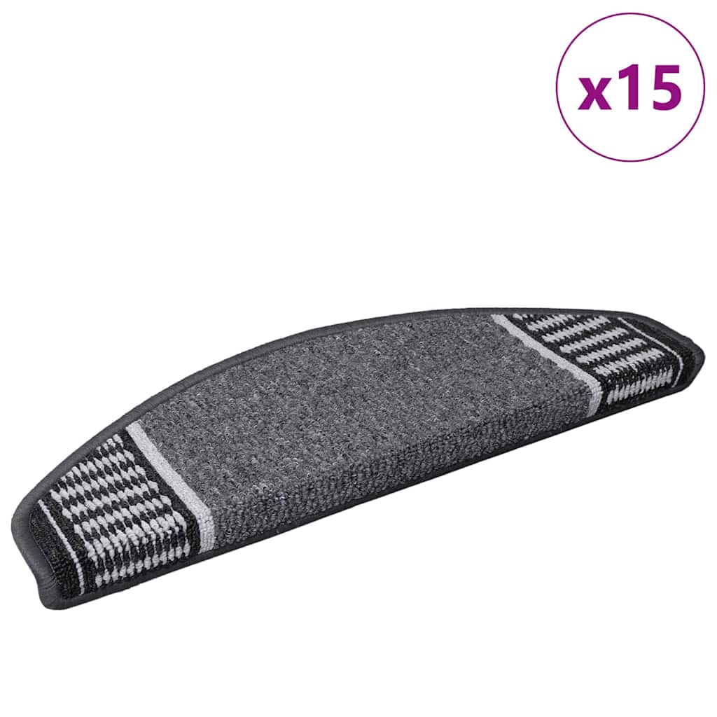 Mochete autocolante pentru scară 15 pcs Antracit 65 x 21 x 4 cm GartenMobel Dekor