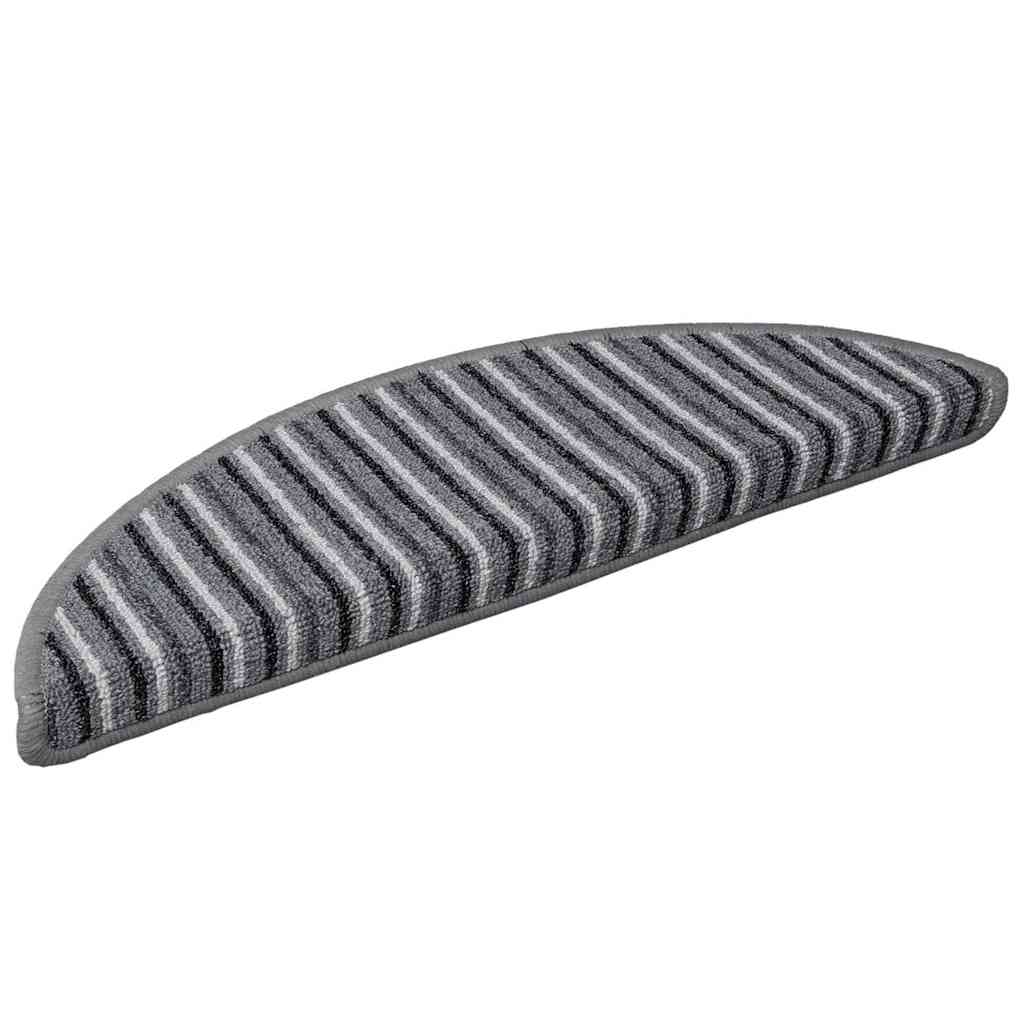 Mochete autocolante pentru scară 15 pcs Gri 56 x 17 x 3 cm GartenMobel Dekor