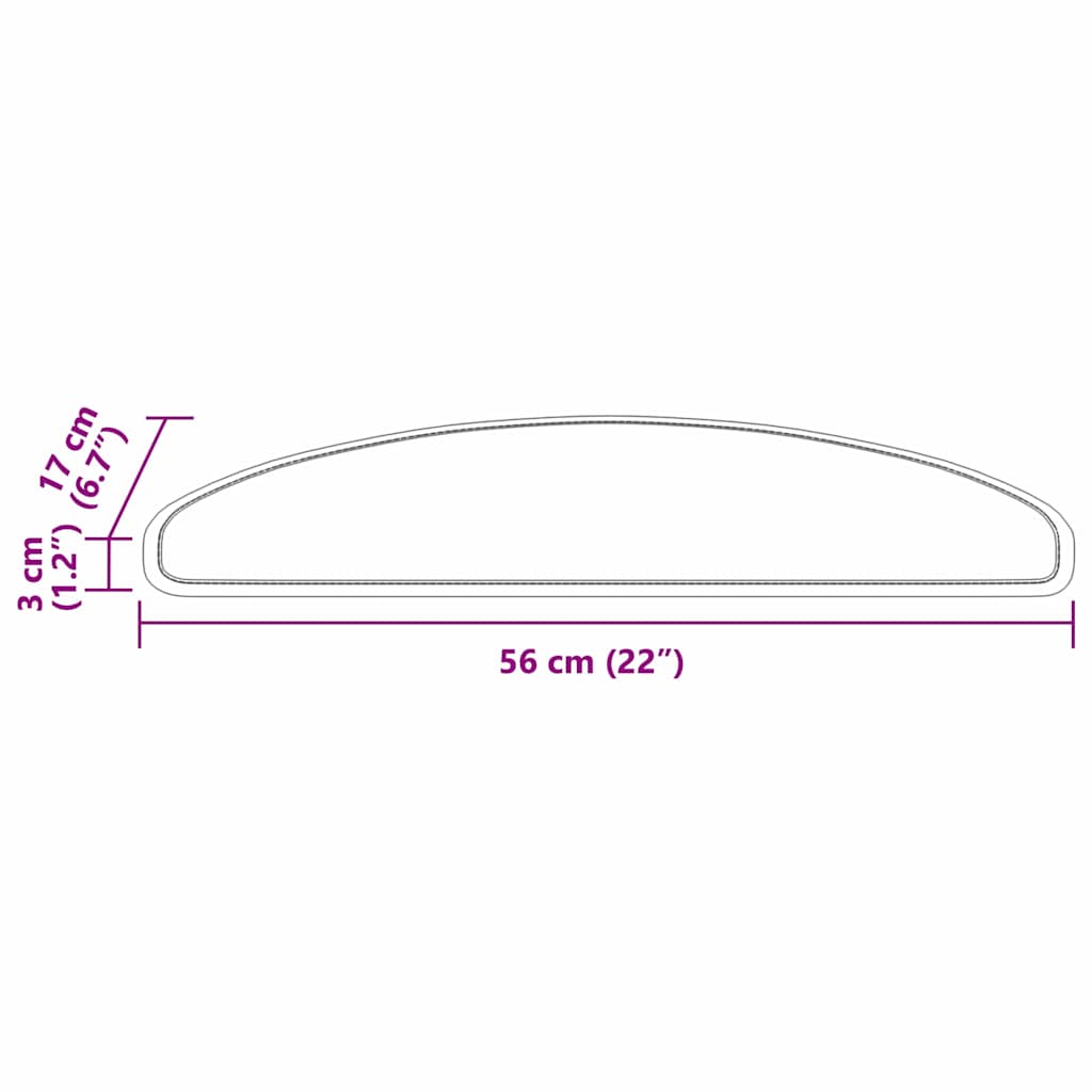 Mochete autocolante pentru scară 15 pcs Gri 56 x 17 x 3 cm GartenMobel Dekor