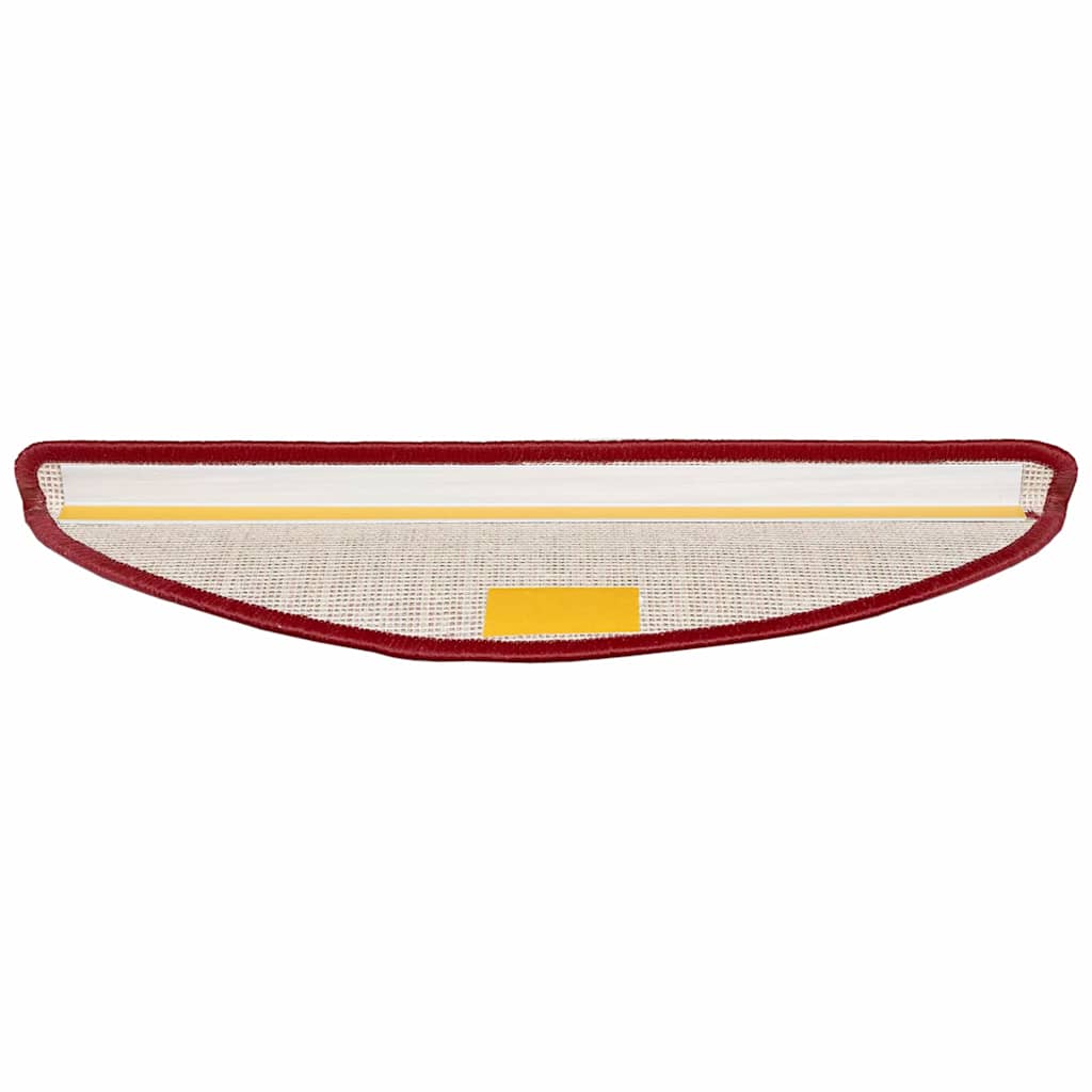 Mochete autocolante pentru scară 15 pcs Roșu 56 x 17 x 3 cm GartenMobel Dekor