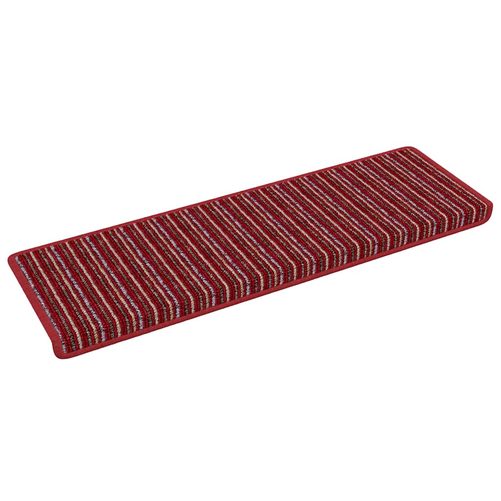 Mochete autocolante pentru scară 15 pcs Roșu 65 x 21 x 4 cm GartenMobel Dekor