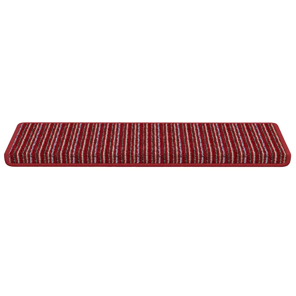 Mochete autocolante pentru scară 15 pcs Roșu 65 x 21 x 4 cm GartenMobel Dekor