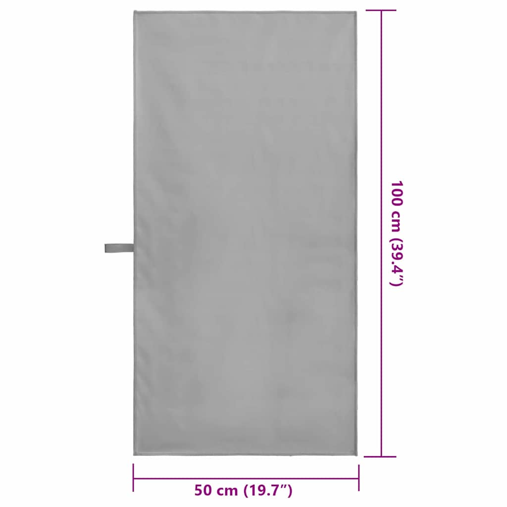 Prosoape Sport 2 pcs Gri închis 100 x 50 cm GartenMobel Dekor