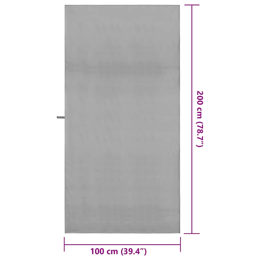 Prosoape Sport 2 pcs Gri închis 200 x 100 cm GartenMobel Dekor