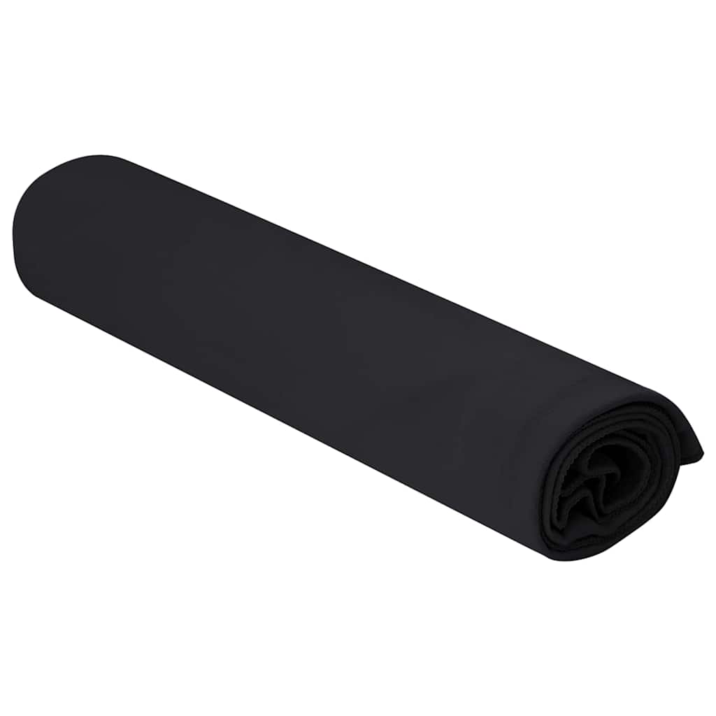 Prosoape Sport 2 pcs Negru 100 x 50 cm Poliester și poliamidă GartenMobel Dekor