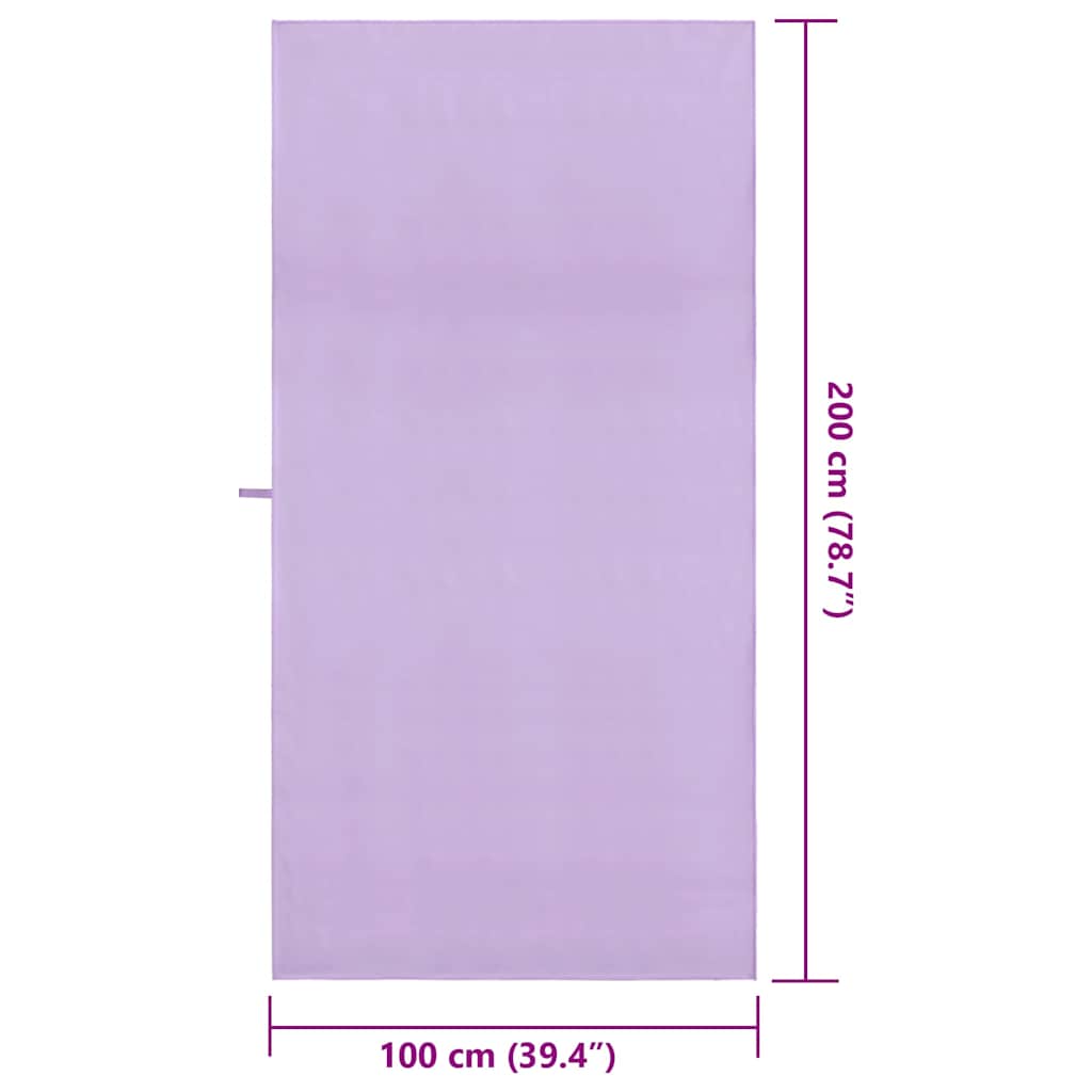 Prosoape Sport 2 pcs Violet 200 x 100 cm Poliester și poliamidă GartenMobel Dekor