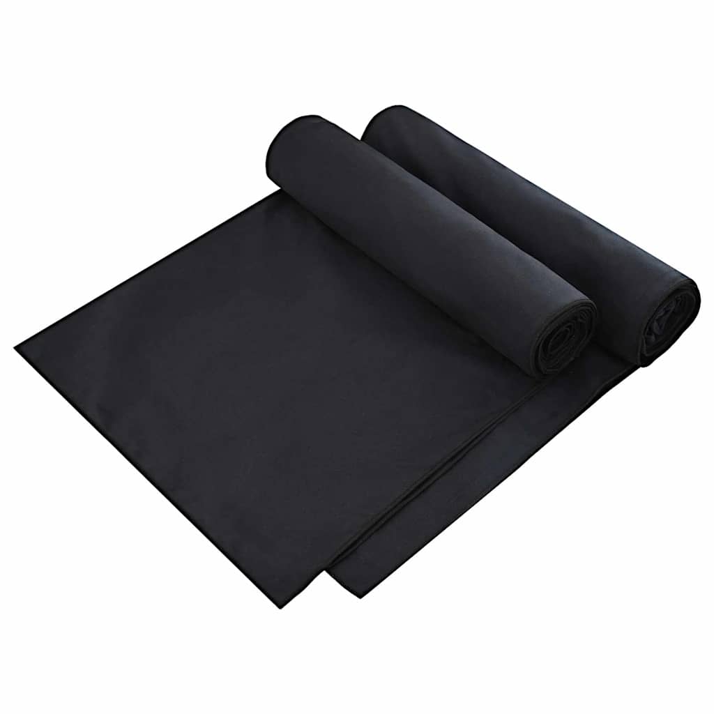 Prosoape pentru șezlong 2 pcs Negru 210 x 75 cm GartenMobel Dekor