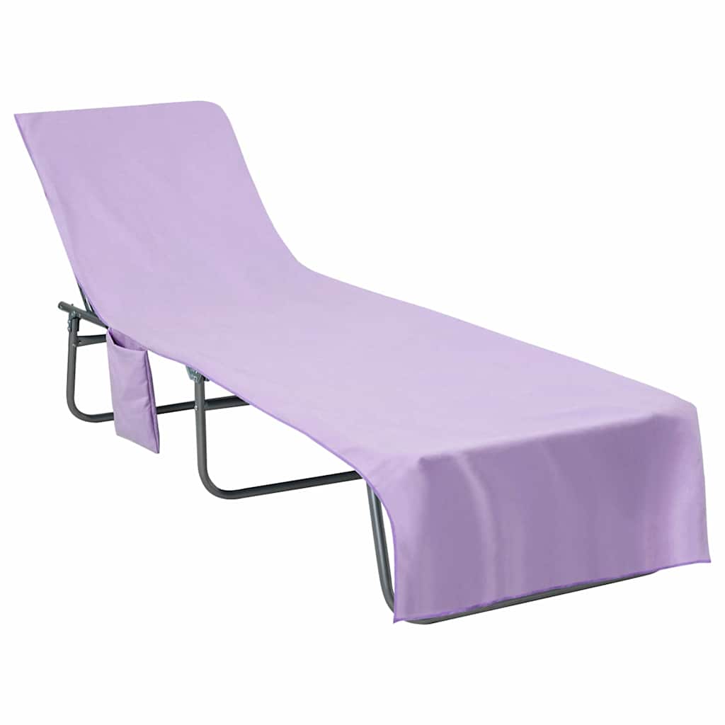 Prosoape pentru șezlong 2 pcs Violet 210 x 75 cm GartenMobel Dekor
