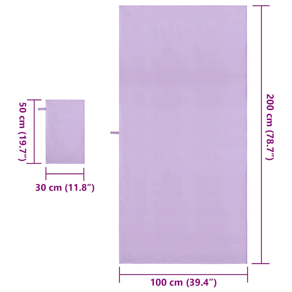 Set de Prosoape Sport 2 pcs Violet țesătură GartenMobel Dekor