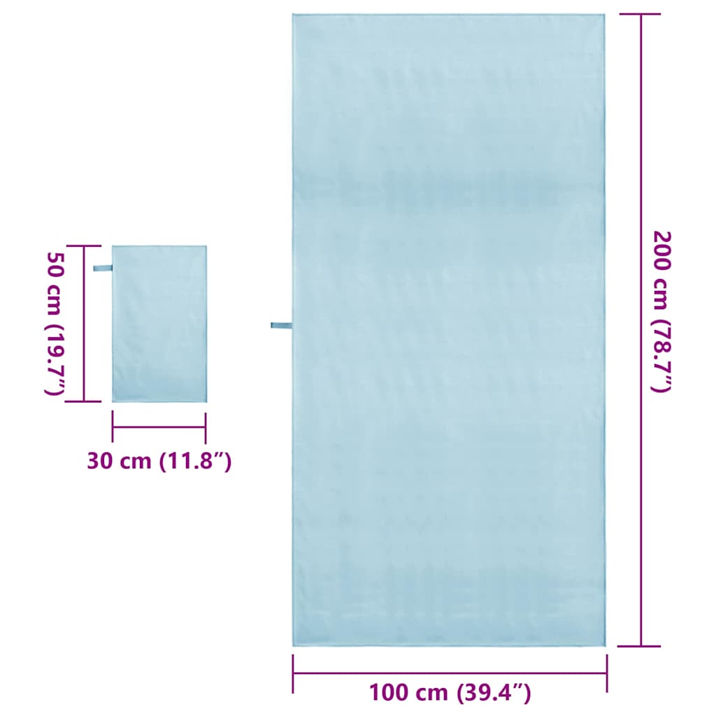 Set de Prosoape Sport 2 pcs albastru țesătură GartenMobel Dekor