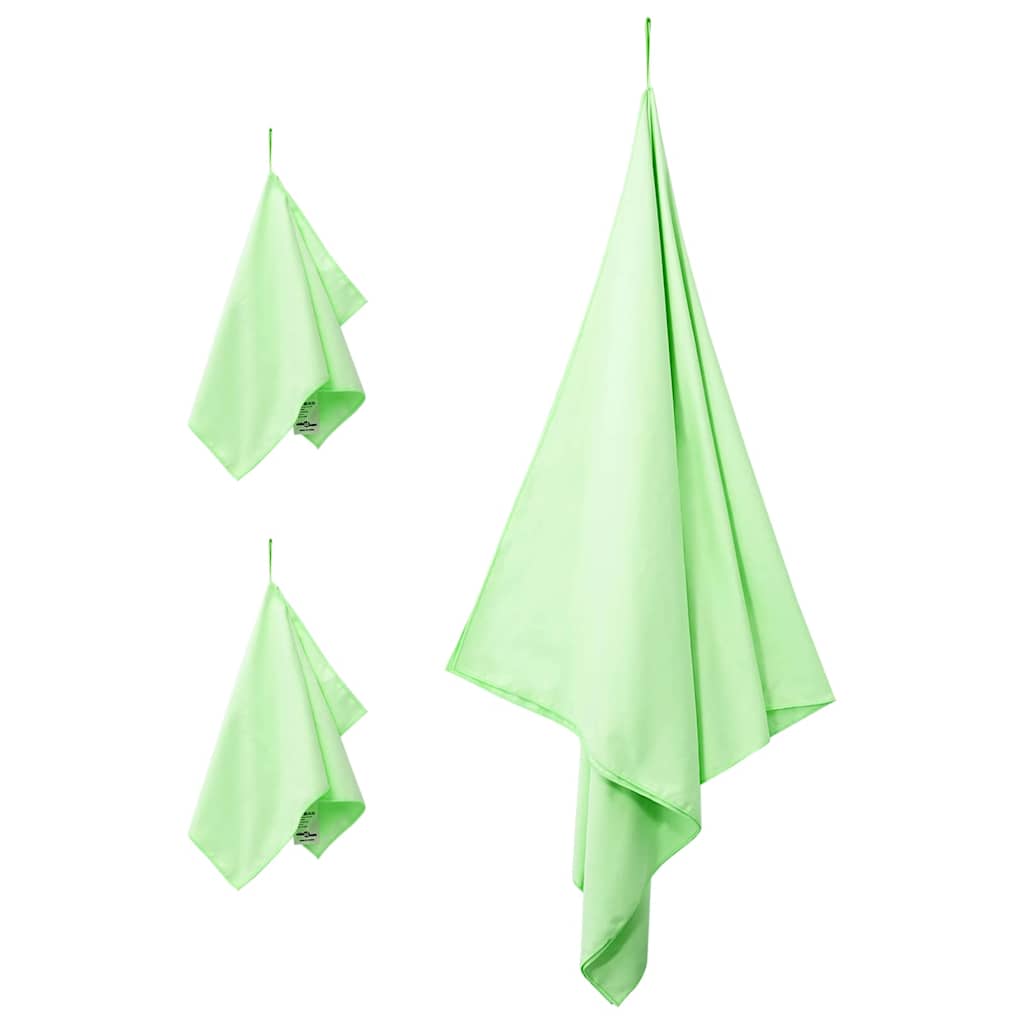 Set de Prosoape Sport 3 pcs Verde Poliester și poliamidă GartenMobel Dekor