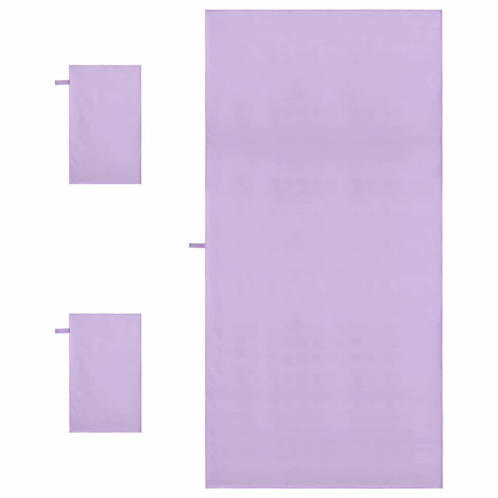 Set de Prosoape Sport 3 pcs Violet Poliester și poliamidă GartenMobel Dekor