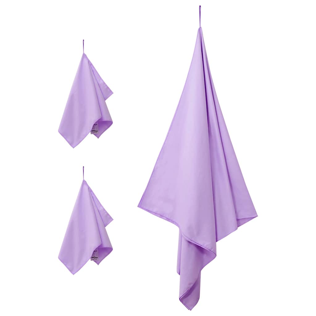 Set de Prosoape Sport 3 pcs Violet Poliester și poliamidă GartenMobel Dekor