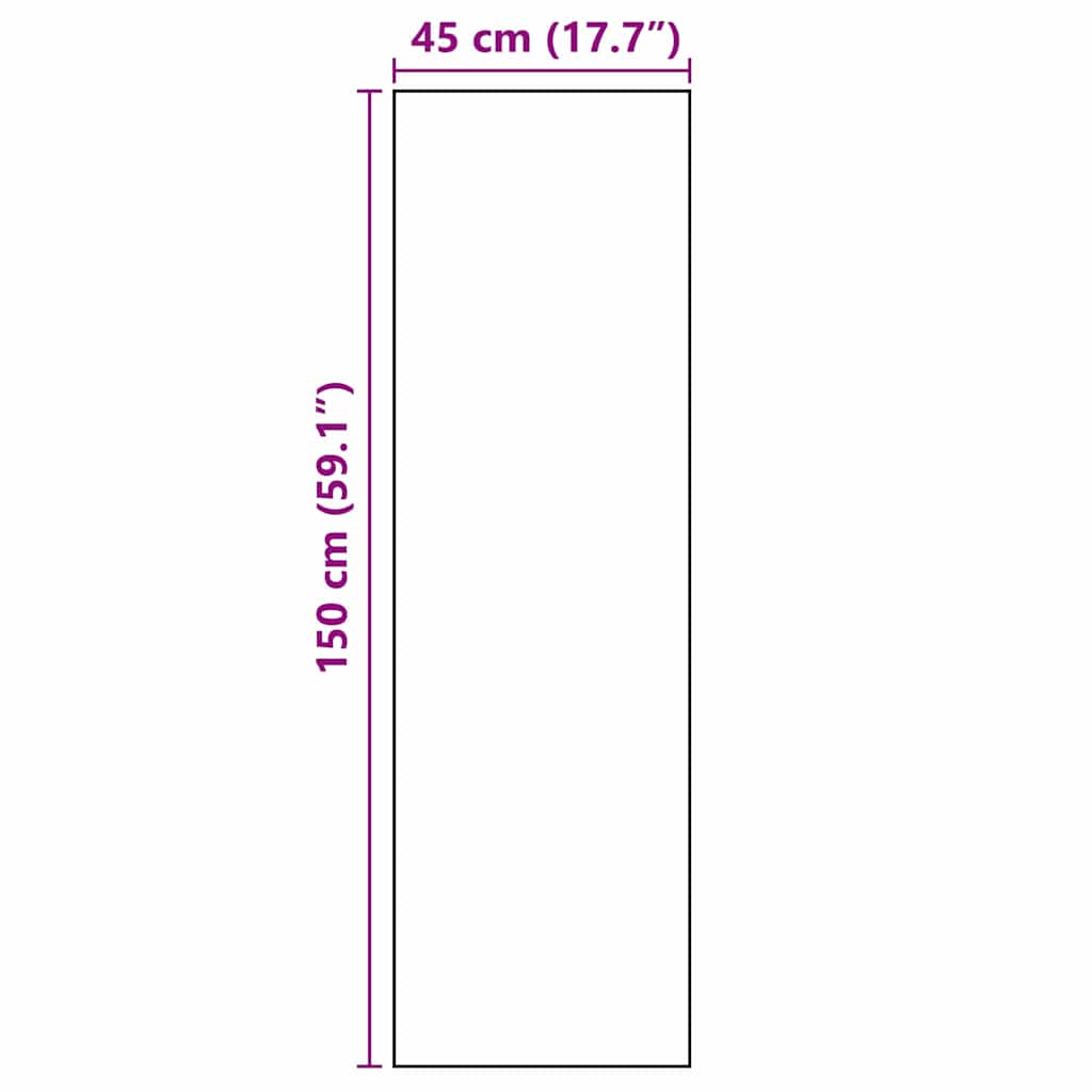 Covor de bucătărie Negru 150 x 45 cm Catifea GartenMobel Dekor