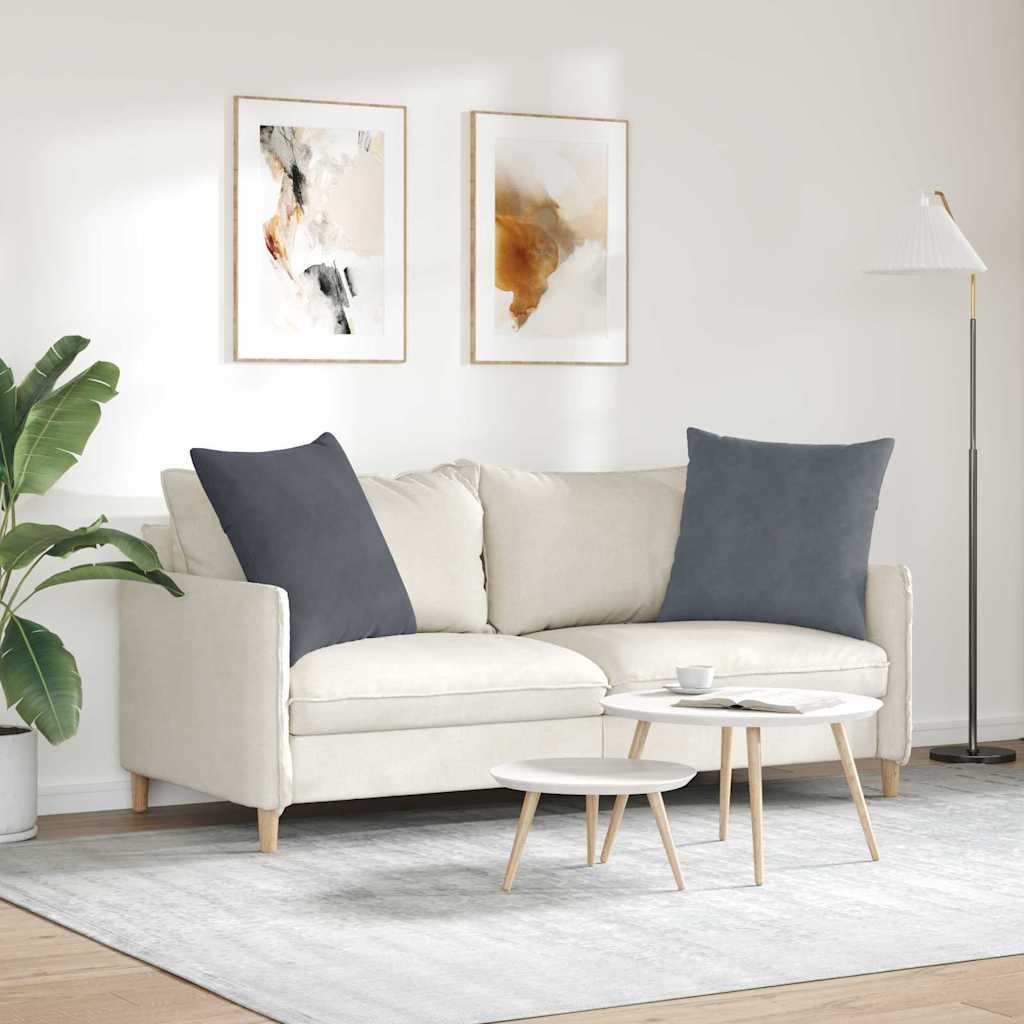 Perne pentru canapea 2 pcs Gri închis 80 x 80 cm GartenMobel Dekor