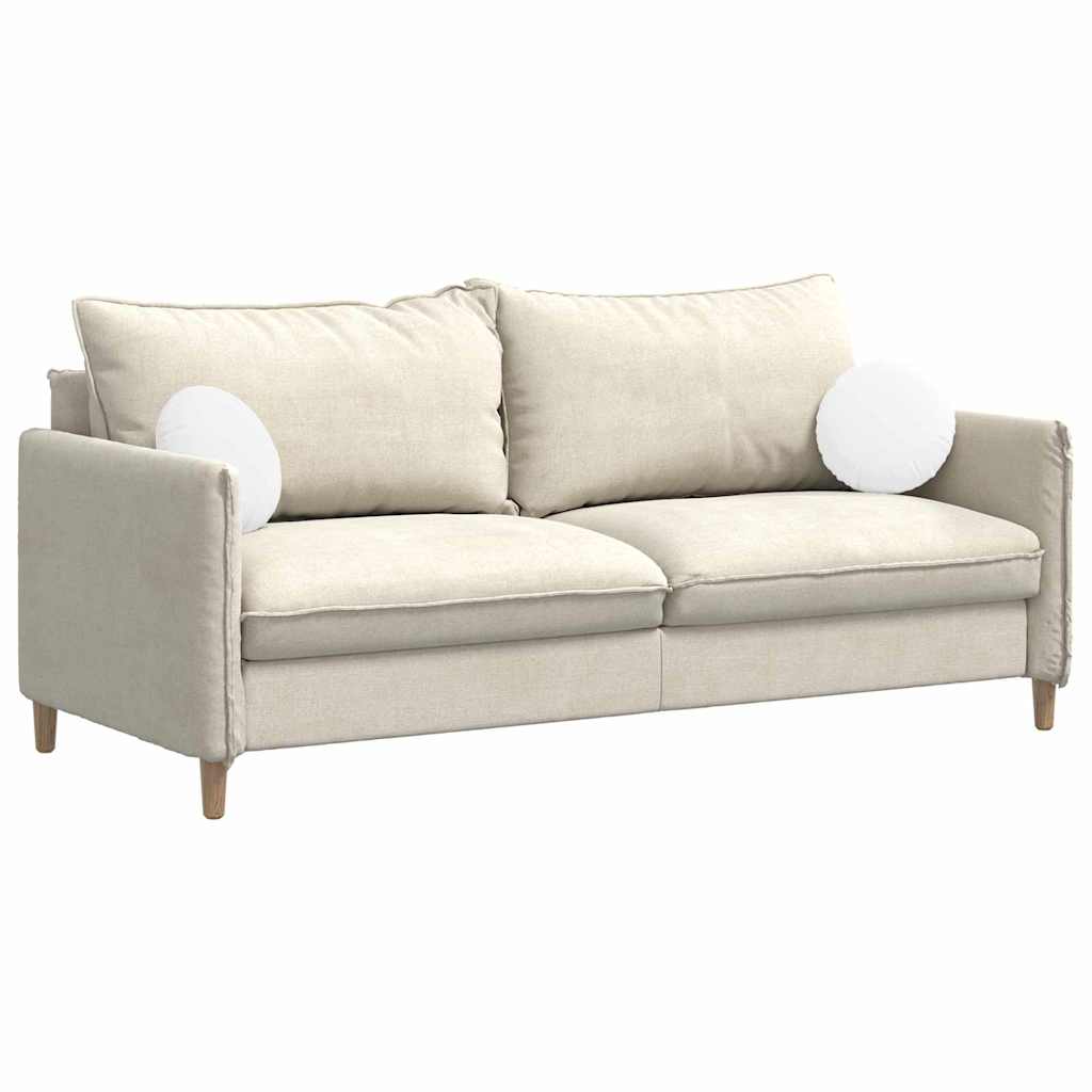 Perne de Șezut 2 pcs Alb Ø30 x 13 cm țesătură GartenMobel Dekor