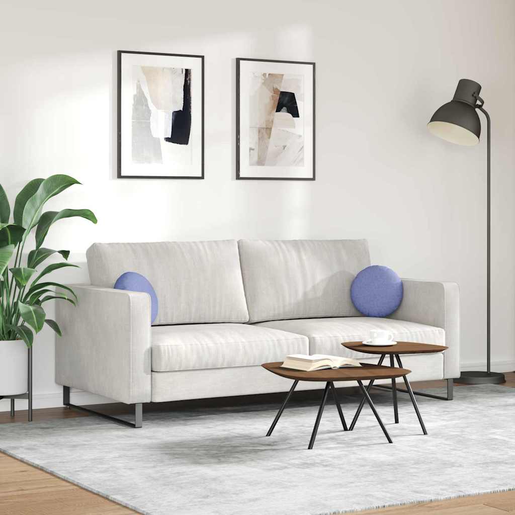 Perne de Șezut 2 pcs Albastru Jeans Ø30 x 13 cm țesătură GartenMobel Dekor