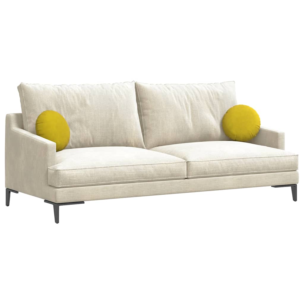 Perne de Șezut 2 pcs Galben Ø 40 x 13 cm Catifea GartenMobel Dekor