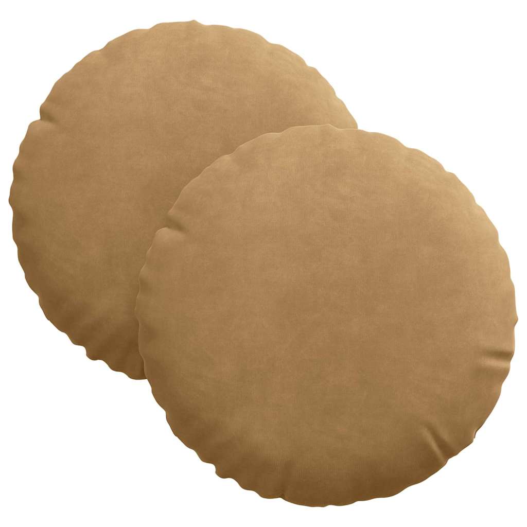 Perne de Șezut 2 pcs Maro Ø 40 x 13 cm Catifea GartenMobel Dekor