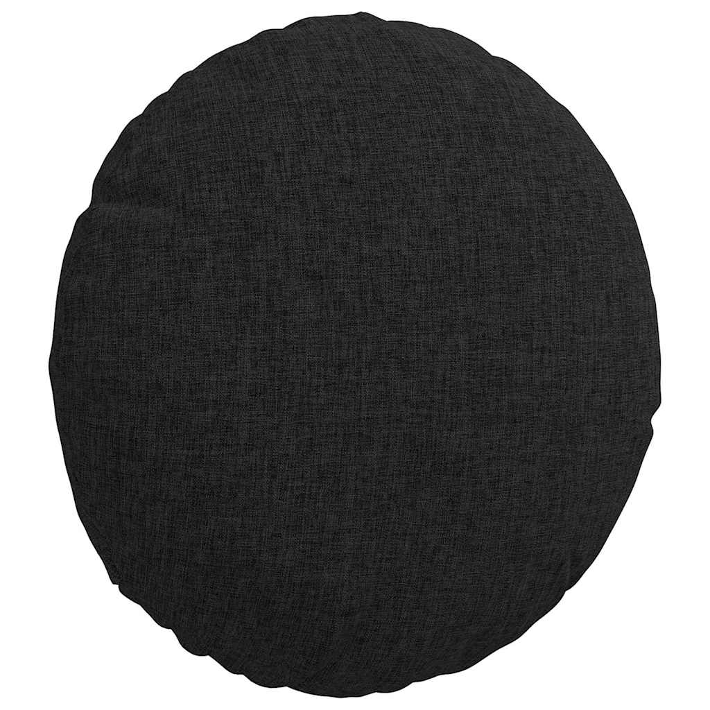 Perne de Șezut 2 pcs Negru Ø30 x 13 cm țesătură GartenMobel Dekor