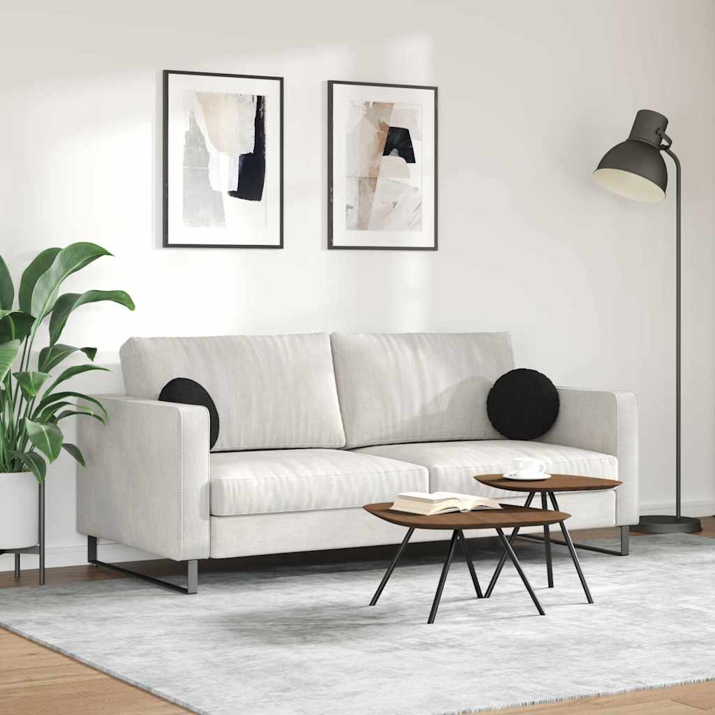 Perne de Șezut 2 pcs Negru Ø30 x 13 cm țesătură GartenMobel Dekor