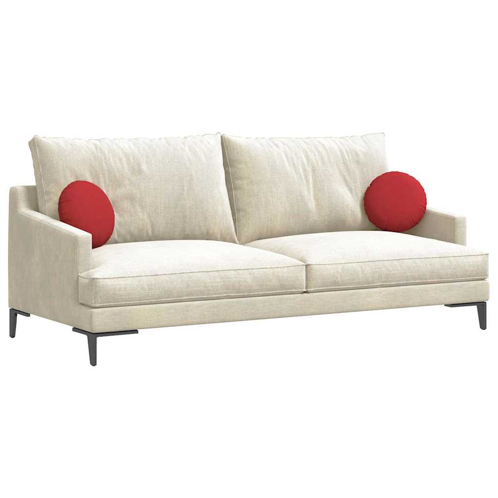 Perne de Șezut 2 pcs Roșu Ø30 x 13 cm țesătură GartenMobel Dekor