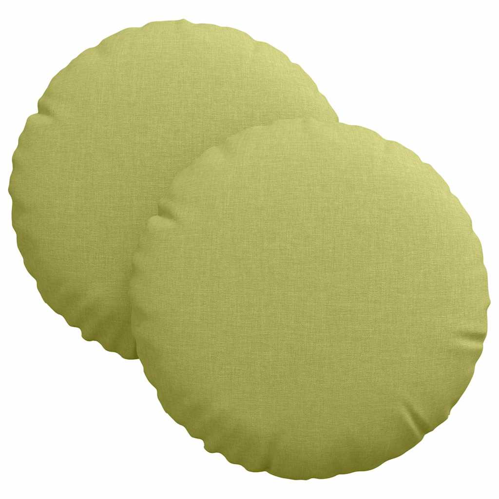 Perne de Șezut 2 pcs Verde deschis Ø30 x 13 cm țesătură GartenMobel Dekor