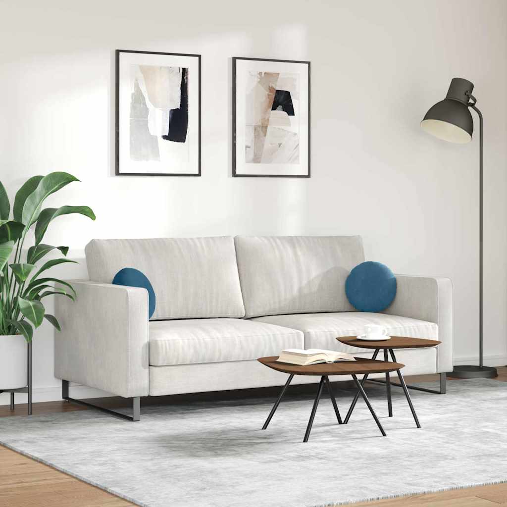 Perne de Șezut 2 pcs albastru Ø 40 x 13 cm Catifea GartenMobel Dekor