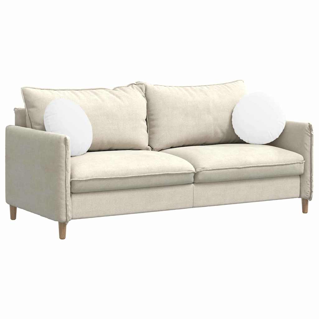 Perne de Șezut 2 pcs Alb Ø40 x 13 cm țesătură GartenMobel Dekor