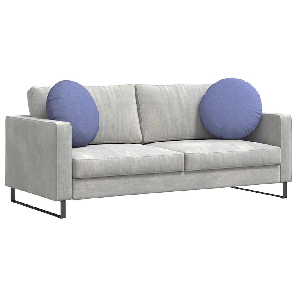 Perne de Șezut 2 pcs Albastru Jeans Ø50 x 19 cm țesătură GartenMobel Dekor