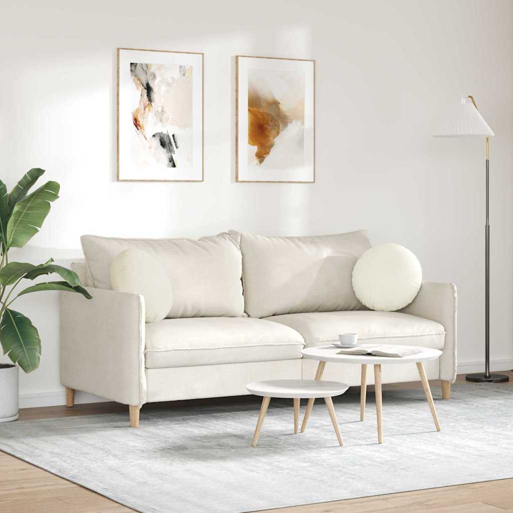 Perne de Șezut 2 pcs Crem Ø 40 x 13 cm Catifea GartenMobel Dekor