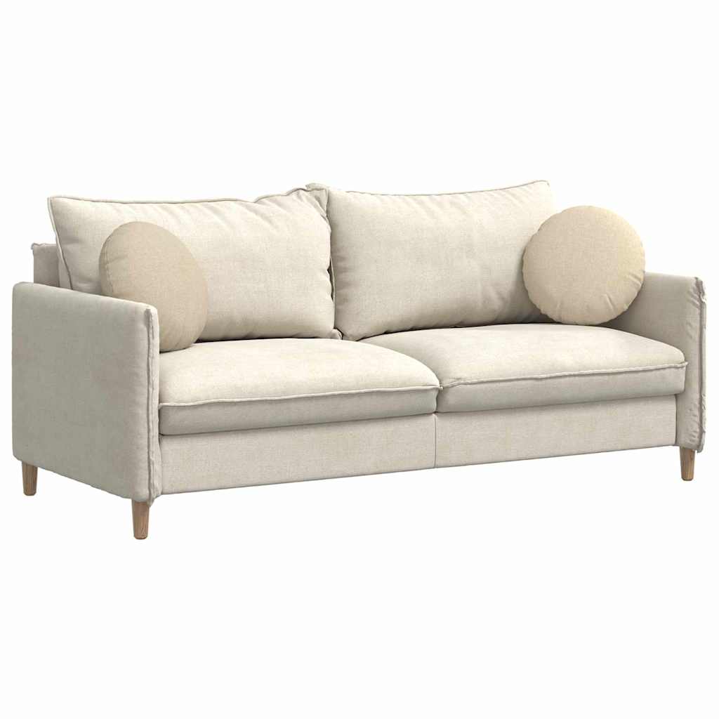 Perne de Șezut 2 pcs Crem Ø40 x 13 cm țesătură GartenMobel Dekor