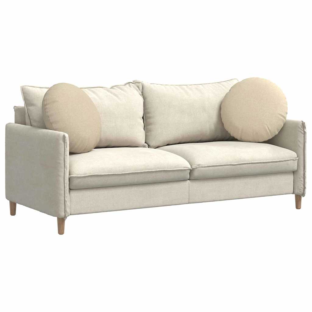 Perne de Șezut 2 pcs Crem Ø50 x 19 cm țesătură GartenMobel Dekor