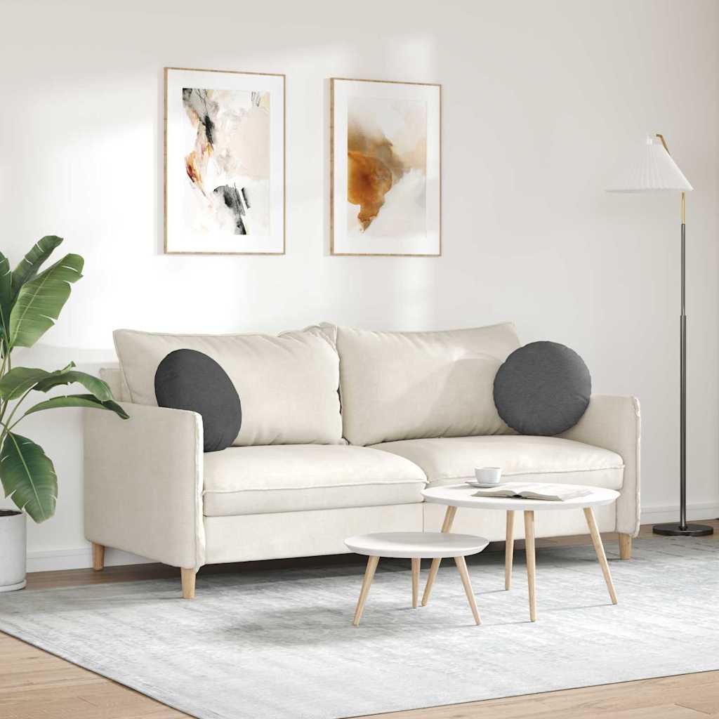 Perne de Șezut 2 pcs Gri închis Ø 40 cm Țesătură din corduroy GartenMobel Dekor