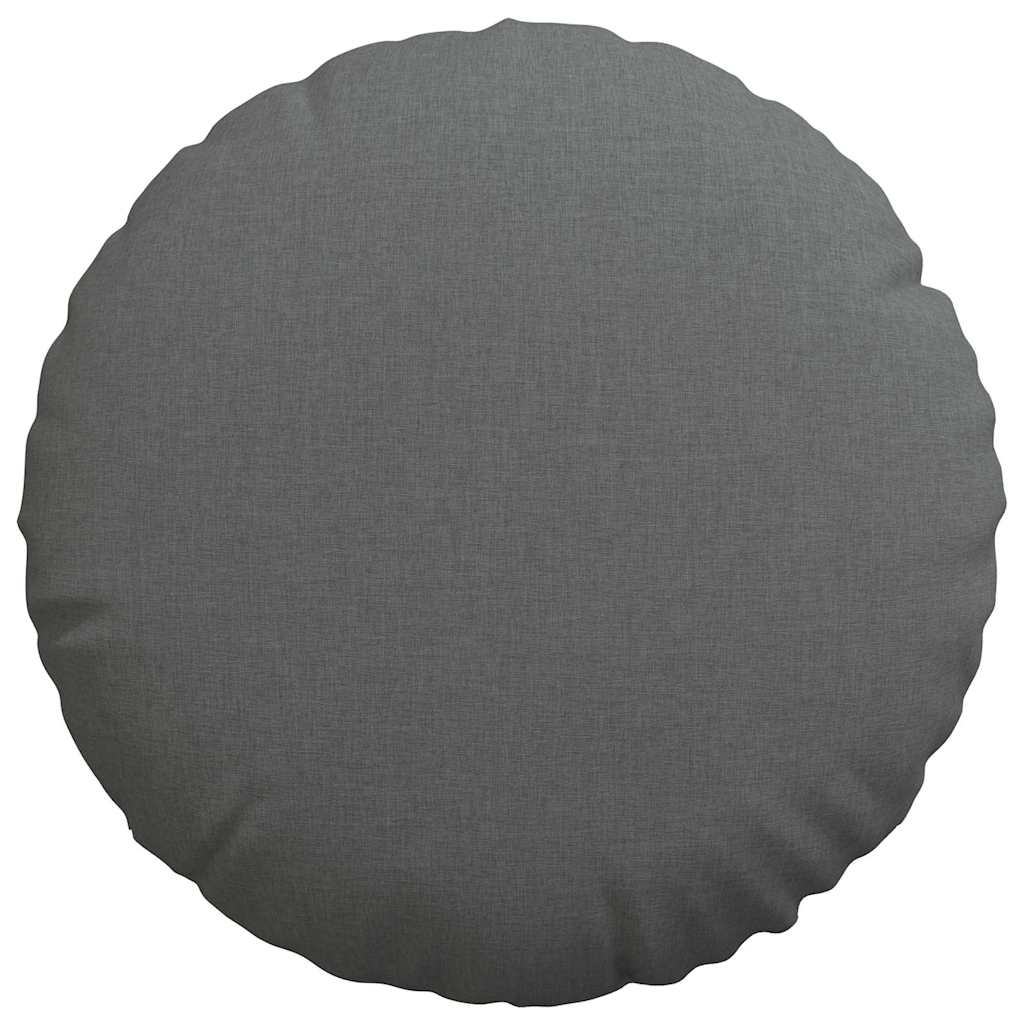 Perne de Șezut 2 pcs Gri închis Ø50 x 19 cm țesătură GartenMobel Dekor