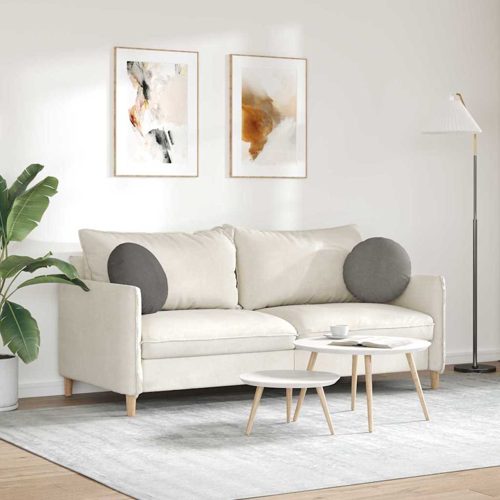 Perne de Șezut 2 pcs Gri deschis Ø 40 cm Țesătură din corduroy GartenMobel Dekor