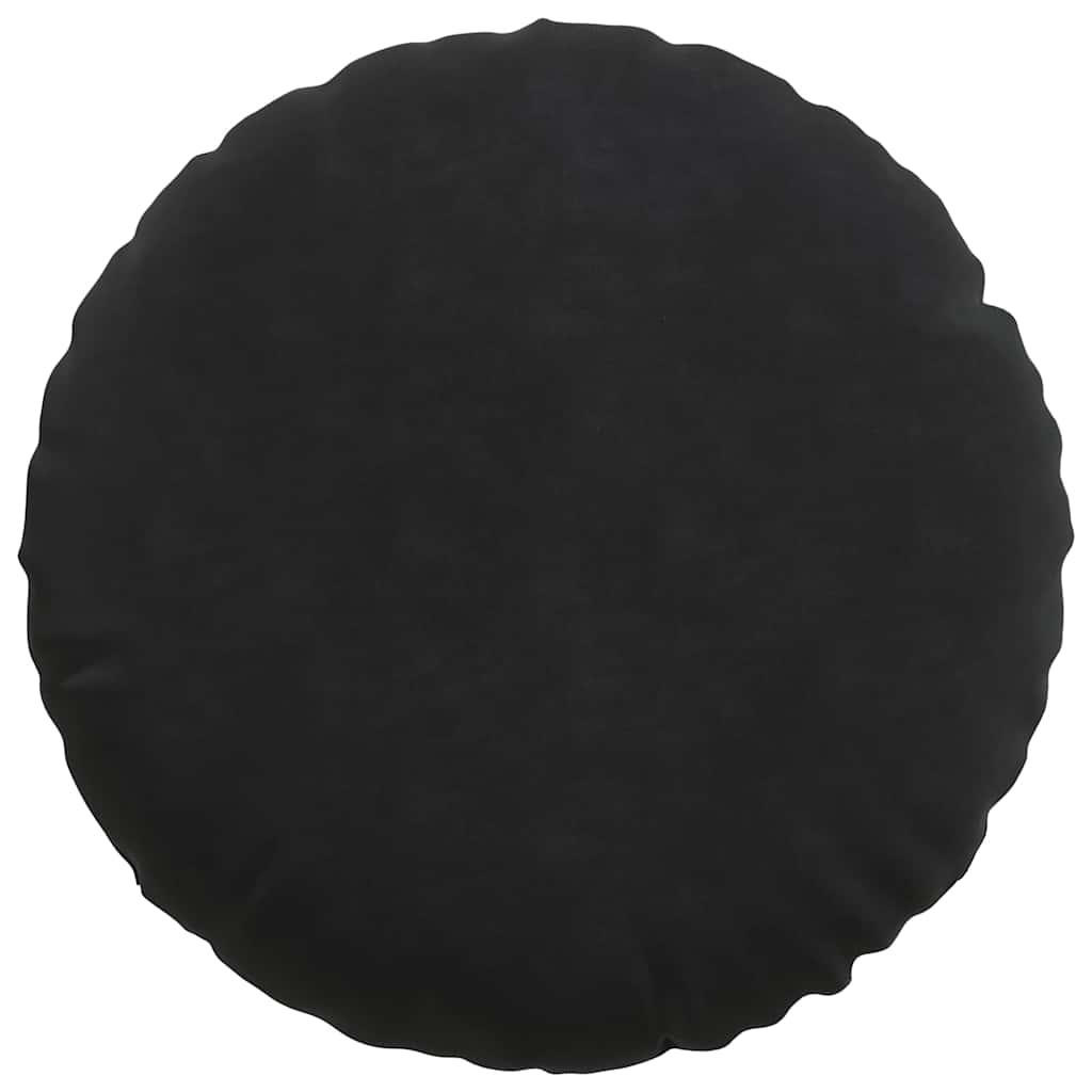 Perne de Șezut 2 pcs Negru Ø 40 x 13 cm Catifea GartenMobel Dekor