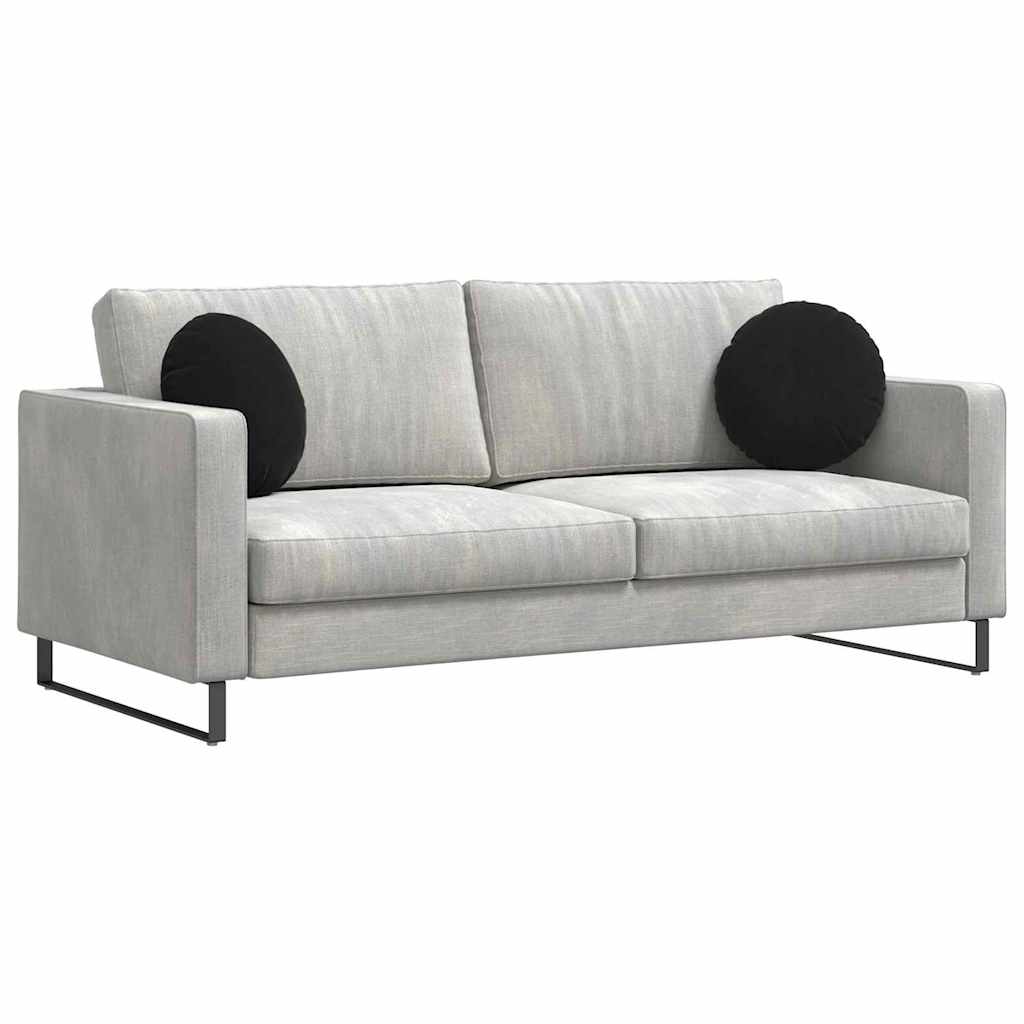 Perne de Șezut 2 pcs Negru Ø 40 x 13 cm Catifea GartenMobel Dekor