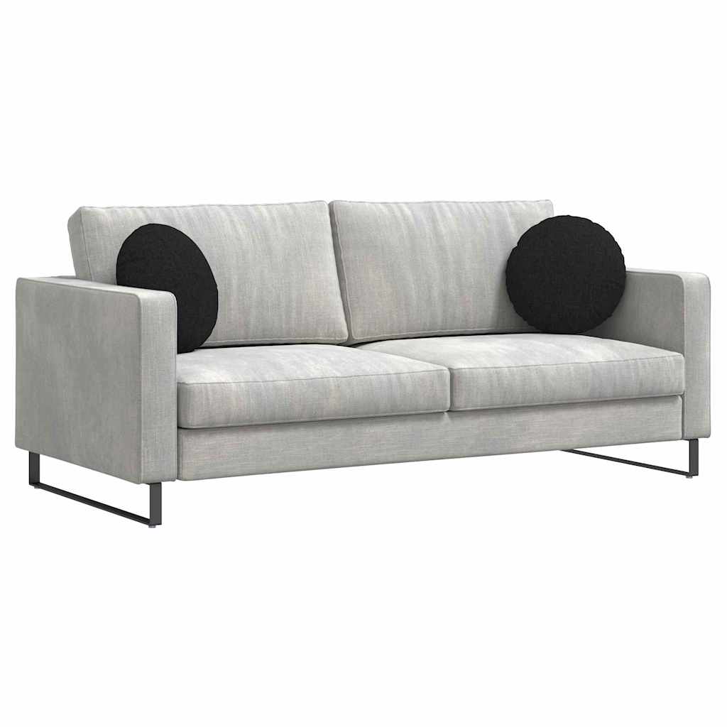 Perne de Șezut 2 pcs Negru Ø40 x 13 cm țesătură GartenMobel Dekor