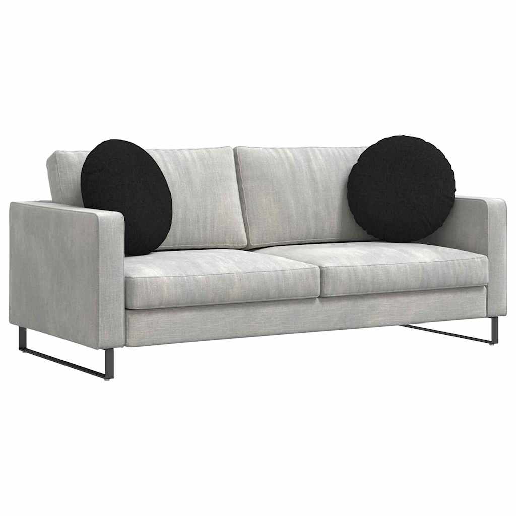 Perne de Șezut 2 pcs Negru Ø50 x 19 cm țesătură GartenMobel Dekor