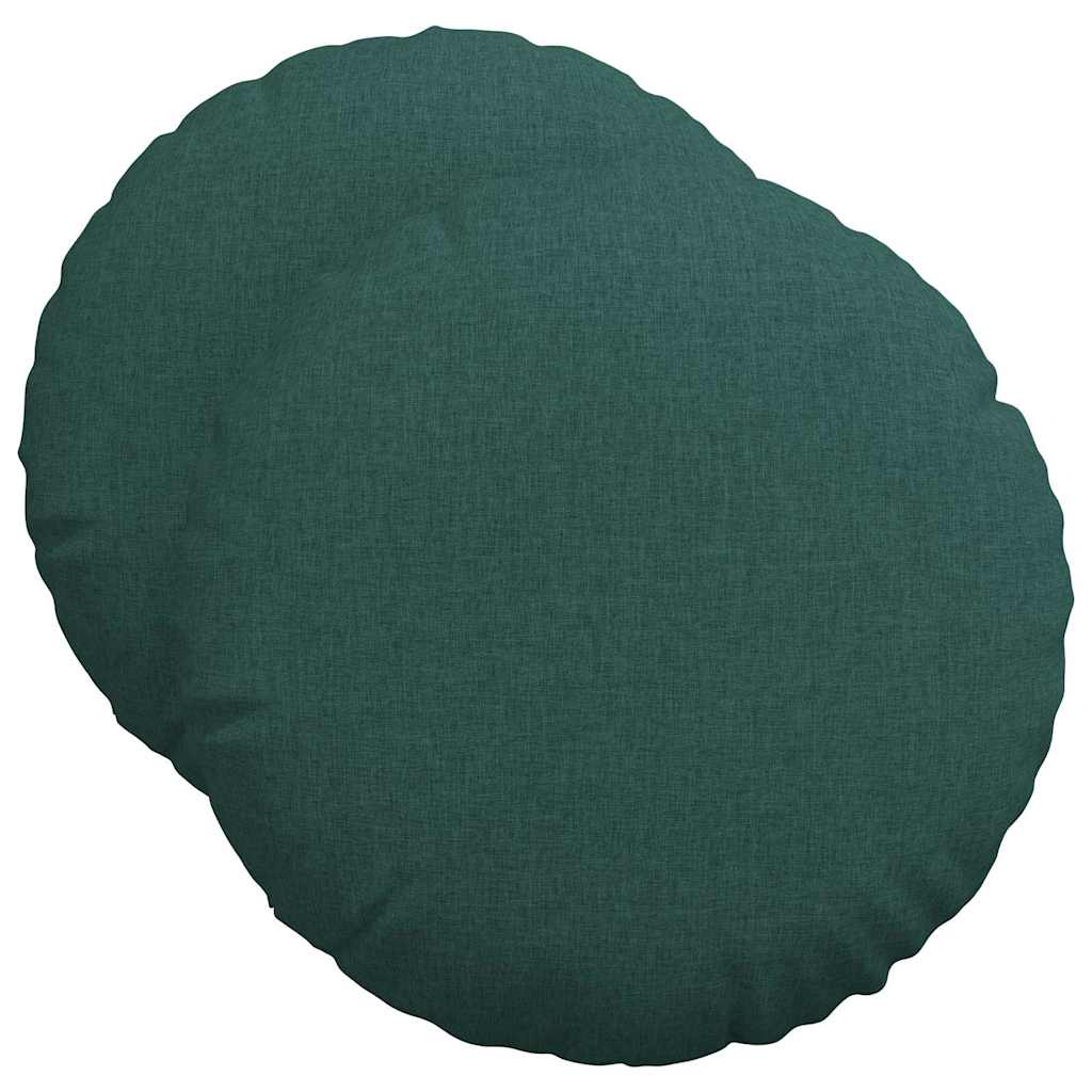 Perne de Șezut 2 pcs Verde închis Ø50 x 19 cm țesătură GartenMobel Dekor