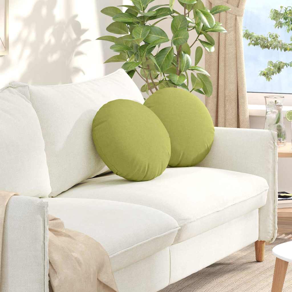 Perne de Șezut 2 pcs Verde deschis Ø40 x 13 cm țesătură GartenMobel Dekor