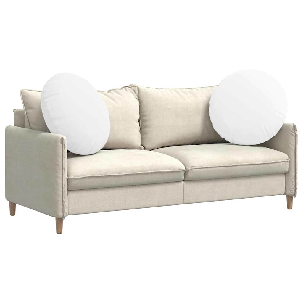 Perne de Șezut 2 pcs Alb Ø60 x 21 cm țesătură GartenMobel Dekor