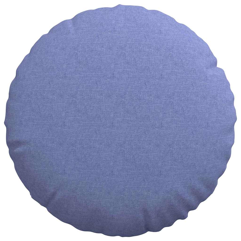 Perne de Șezut 2 pcs Albastru Jeans Ø50 x 19 cm țesătură GartenMobel Dekor