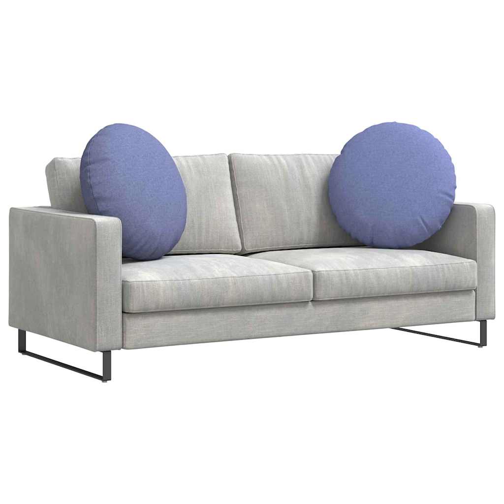 Perne de Șezut 2 pcs Albastru Jeans Ø60 x 21 cm țesătură GartenMobel Dekor