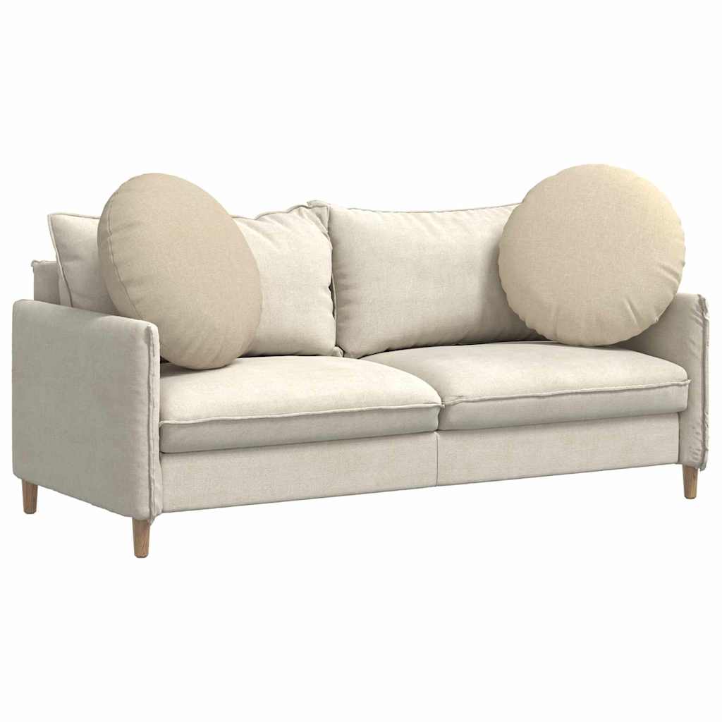 Perne de Șezut 2 pcs Crem Ø60 x 21 cm țesătură GartenMobel Dekor